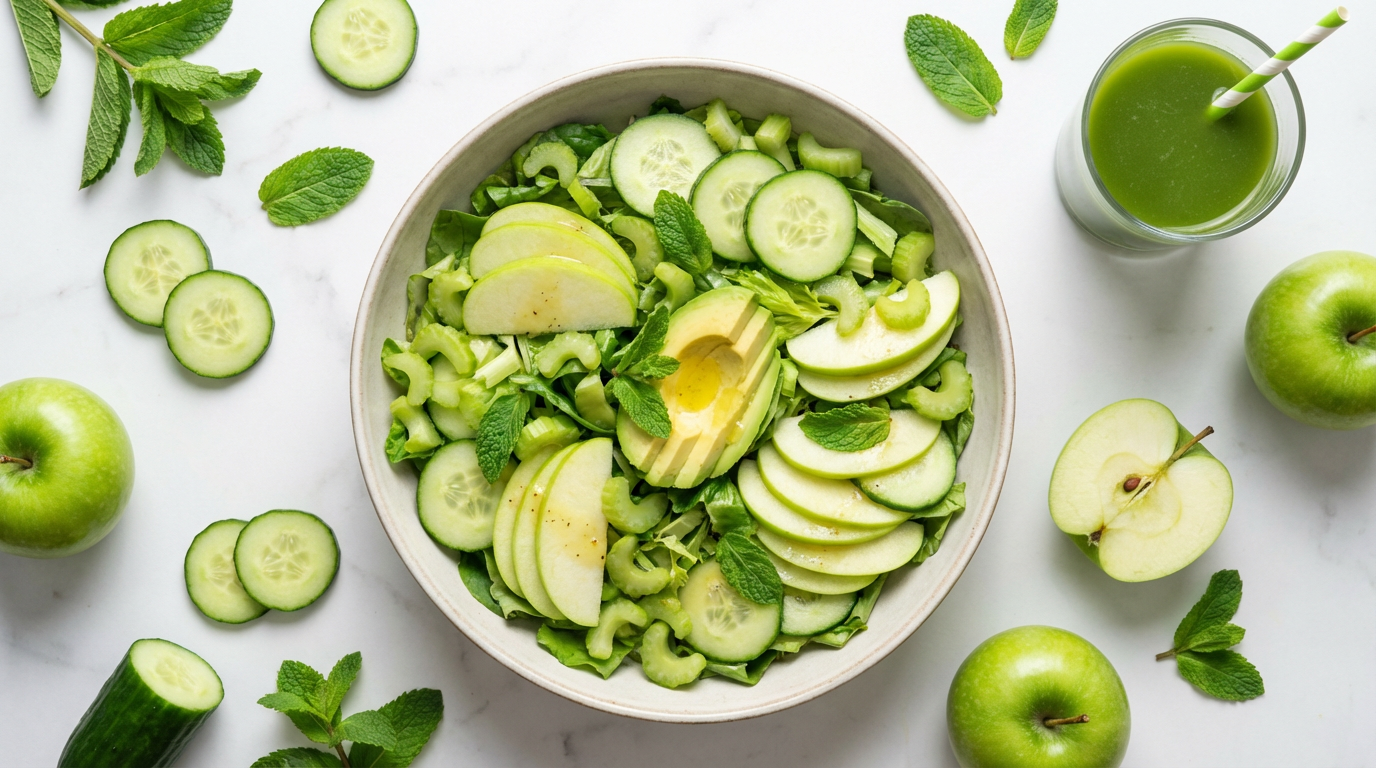 Frische Detox-Mahlzeiten aus natürlichen Zutaten